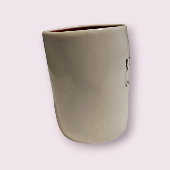 Rae Dunn Collector Valentine's Day "Be Mine" Coffee Cup Mug White Red - Picture 5 of 11